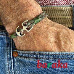 Paracord iple çapalı bileklik - Ürün Kodu: 083