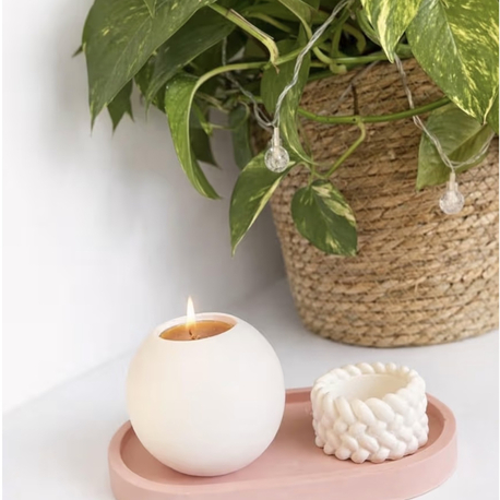 obje küre tea light mumluk 
