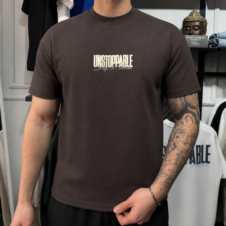 Barch Fashion “Unstoppable” T-Shirt (Kahverengi)
