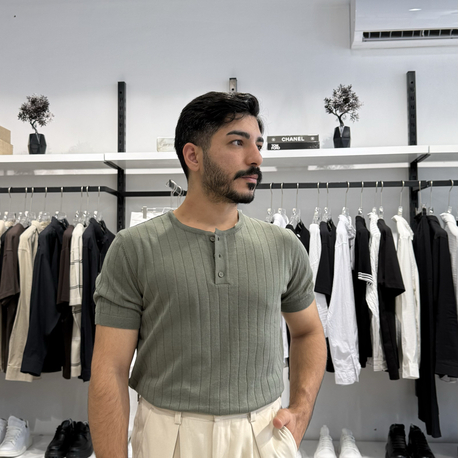Henley Yaka Triko Merserize