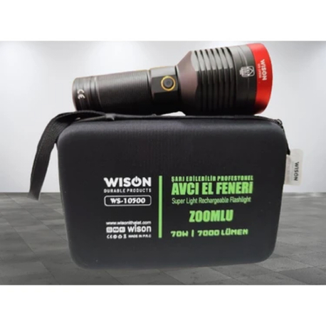 Wison Ws-10500 7000 Lümen 70 W Profesyonel Avcı El Feneri Zoomlu