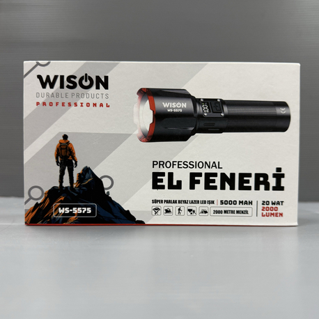 Wison Ws-5575 Şarjlı Profesyonel El Feneri