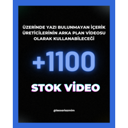 İÇERİK ÜRETİCİLERİNİN ARKA PLAN VİDEOSU OLARAK KULLANABİLECEĞİ +1100 ADET STOK VİDEO