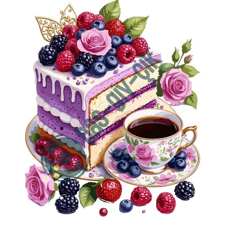 MOR PASTALI ÇAY KEYFİ 18 CM