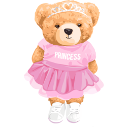 TEDDY GIRL PRINCESS 22CM