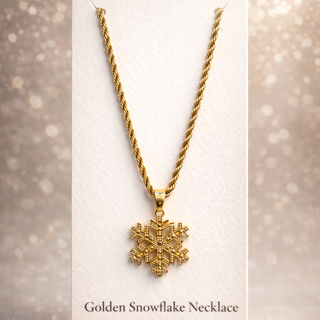 Golden Snowflake Necklace