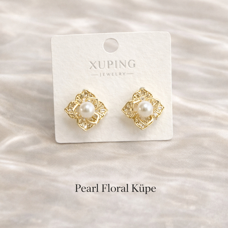 Pearl Floral Küpe
