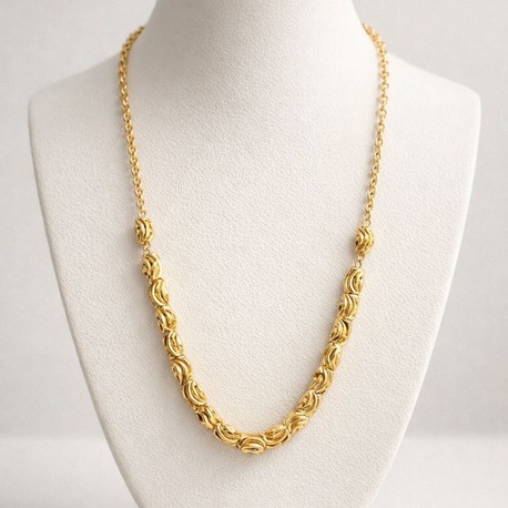 BASHKA | 316L Stainless Steel Kilit Figürlü Gold Kolye