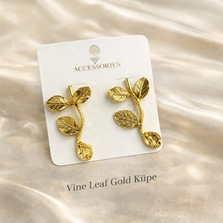 Vine Leaf Gold Küpe