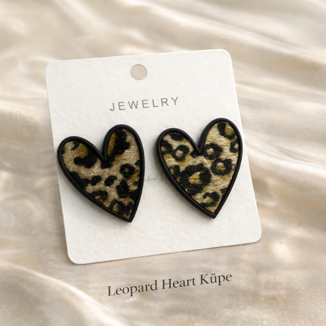 Leopard Heart Küpe
