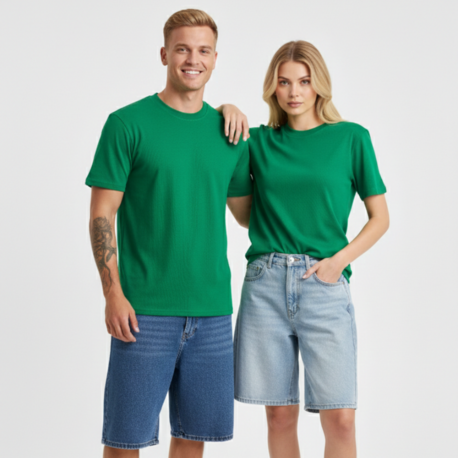 Premium Heavy Unisex Benetton Yeşili Basic Tişört