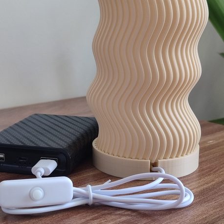 Modern Dalga Desenli LED Gece Lambası 