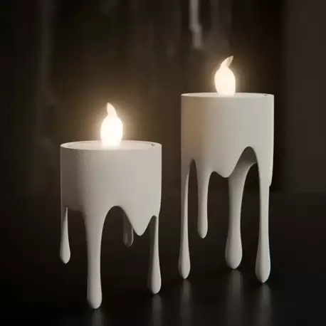 Damla Formlu Minimalist İkili Mumluk Seti | Modern Dekorasyon