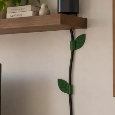 4'lü Yaprak Tasarımlı Duvar Kablo Düzenleyici – Dekoratif Kablo Tutucu