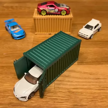 1:64 Model Araçlar İçin Konteyner Garaj ve Sergileme Kutusu