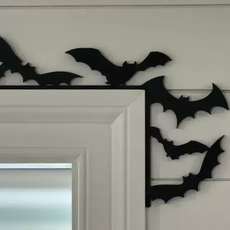 Halloween Yarasa Kapı Köşe Dekoru – Gotik Kapı Pervazı Süsü