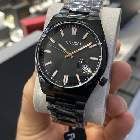 Ferrucci Full Siyah Erkek Kol Saati 