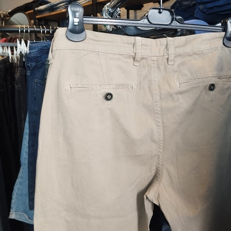 Regular Rahat Kesim Krem Keten Pantolon