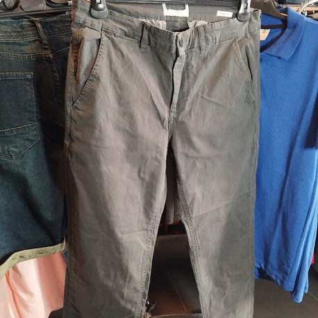 Aki Yeşil Regular Kesim Keten Pantolon