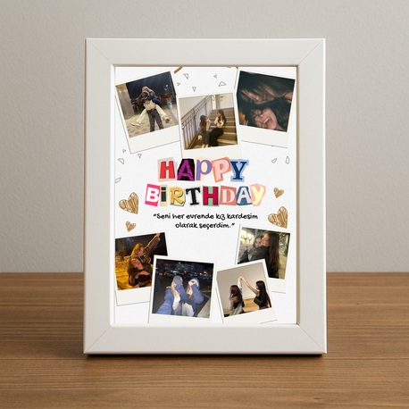 Happy Birthday yazılı Tablo