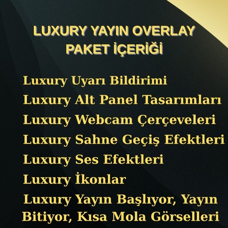  Luxury Stream Overlay – Yayınlarınıza Lüks Dokunuş