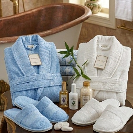 HOME COLLECTION ANEMON LIFE BAMBOO AİLE BORNOZ SETİ