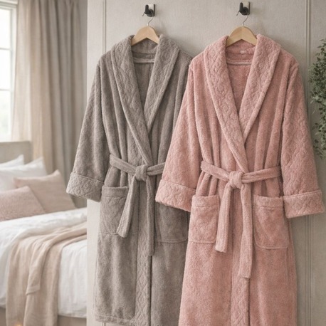 HOME COLLECTION ROSENURR  AİLE BORNOZ SETİ