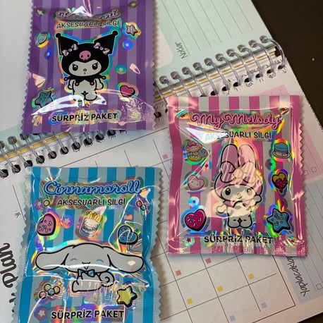 Timon Kuromi My Melody Cınnamoroll Sürpriz Silgi Paket