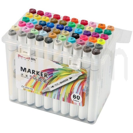 Tunalı Çift Taraflı Marker 60lı Set