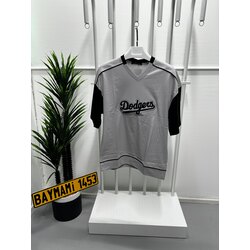 OVERSİZE DODGERS TSHİRT GRİ-SİYAH