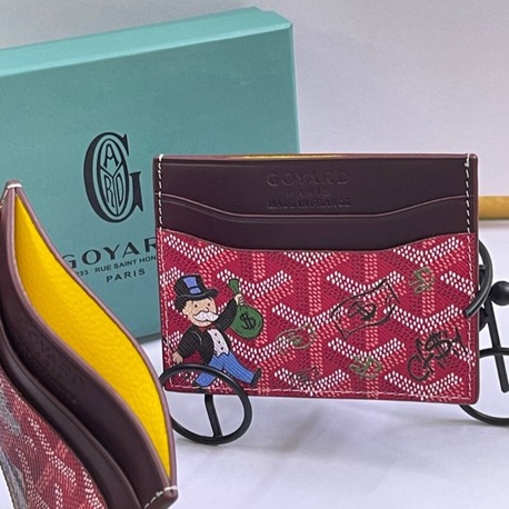 Goyard 'Monopoly & Porsche' Cardholder - Bordo