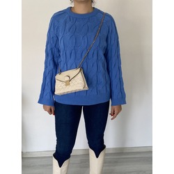 MAVİ OVERSIZE KAZAK 