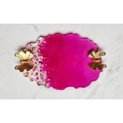 Pembe & Gold Tepsi