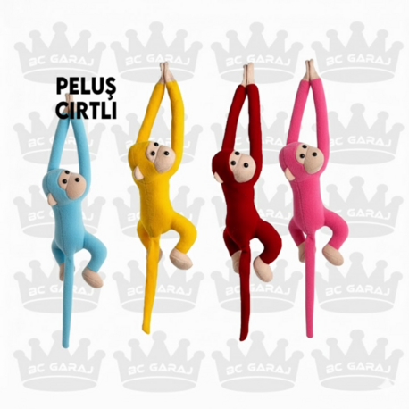 Peluş maymun el tutuşan