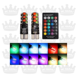 RGB T10 kumandalı park ampulü  çakarlı