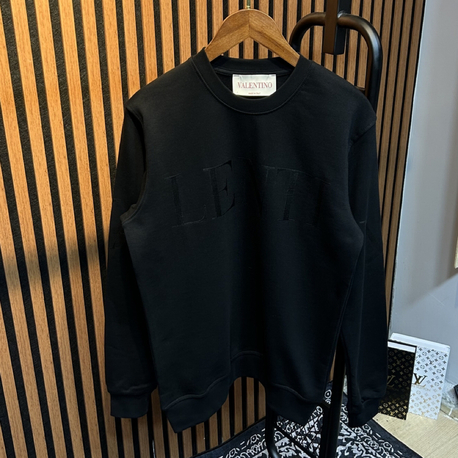 Valentino Siyah Yazılı Premium Sweat