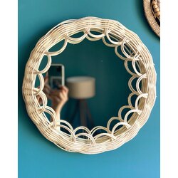 rattan boho ayna