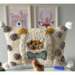 Ponçik Surat Lama Kırlent Kılıfı