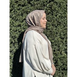 DAMA DESEN JAKAR ŞAL KAHVERENGİ