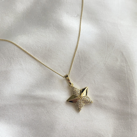 14K STAR KOLYE 