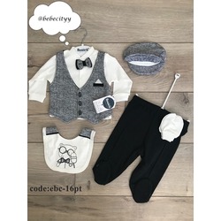 Miniworld Erkek Bebek Papyonlu 6'lı Set