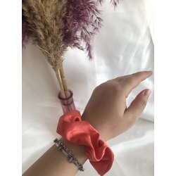 Nar Çiçeği Mini Saten Simit Toka