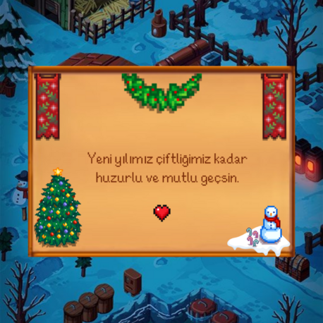 Stardew Valley Yeni Yıl Tebrik Kartı