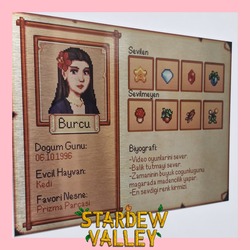 Stardew Valley Karakter Kartı