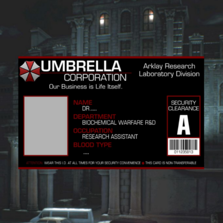 Resident Evil Kimlik Kartı