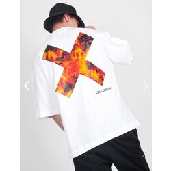 COLLUSION flame logo tshirt