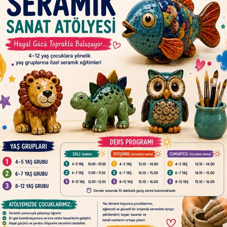 ÇOCUKLARA ÖZEL SERAMİK SANAT ATÖLYESİ (4-12 yaş)