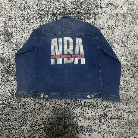 NBA Baskılı Jeans Ceket