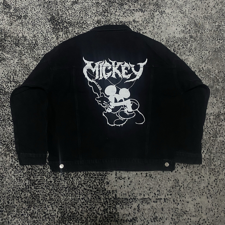 Mickey Mouse Desenli Oversize Ceket
