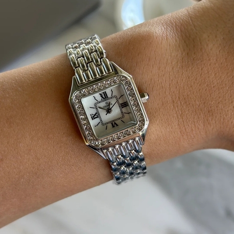 Silver Cartier Model Beyaz Saat 
